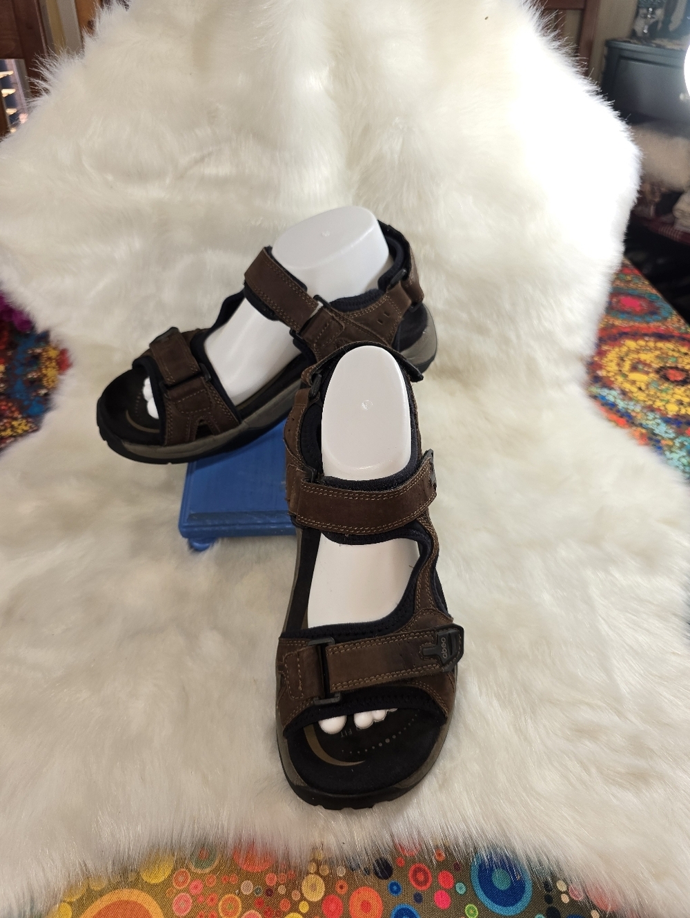 Abeo Mens Brown Adjustable Outdoor Sandals - Picture 6 of 9